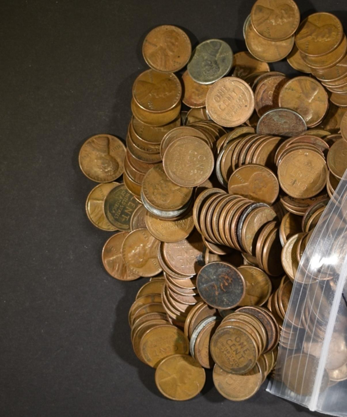 500-MIXED DATE CIRC LINCOLN WHEAT CENTS