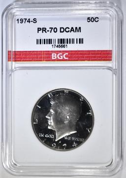 1974-S KENNEDY HALF BGC PERFECT PR DCAM