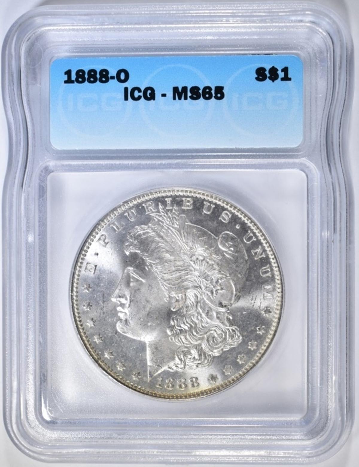 1888-O MORGAN DOLLAR ICG MS-65