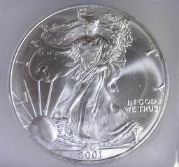 2001 AMERICAN SILVER EAGLE ICG MS-69