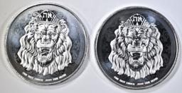 2-2021 NIUE 1oz .999 SILVER LION COINS