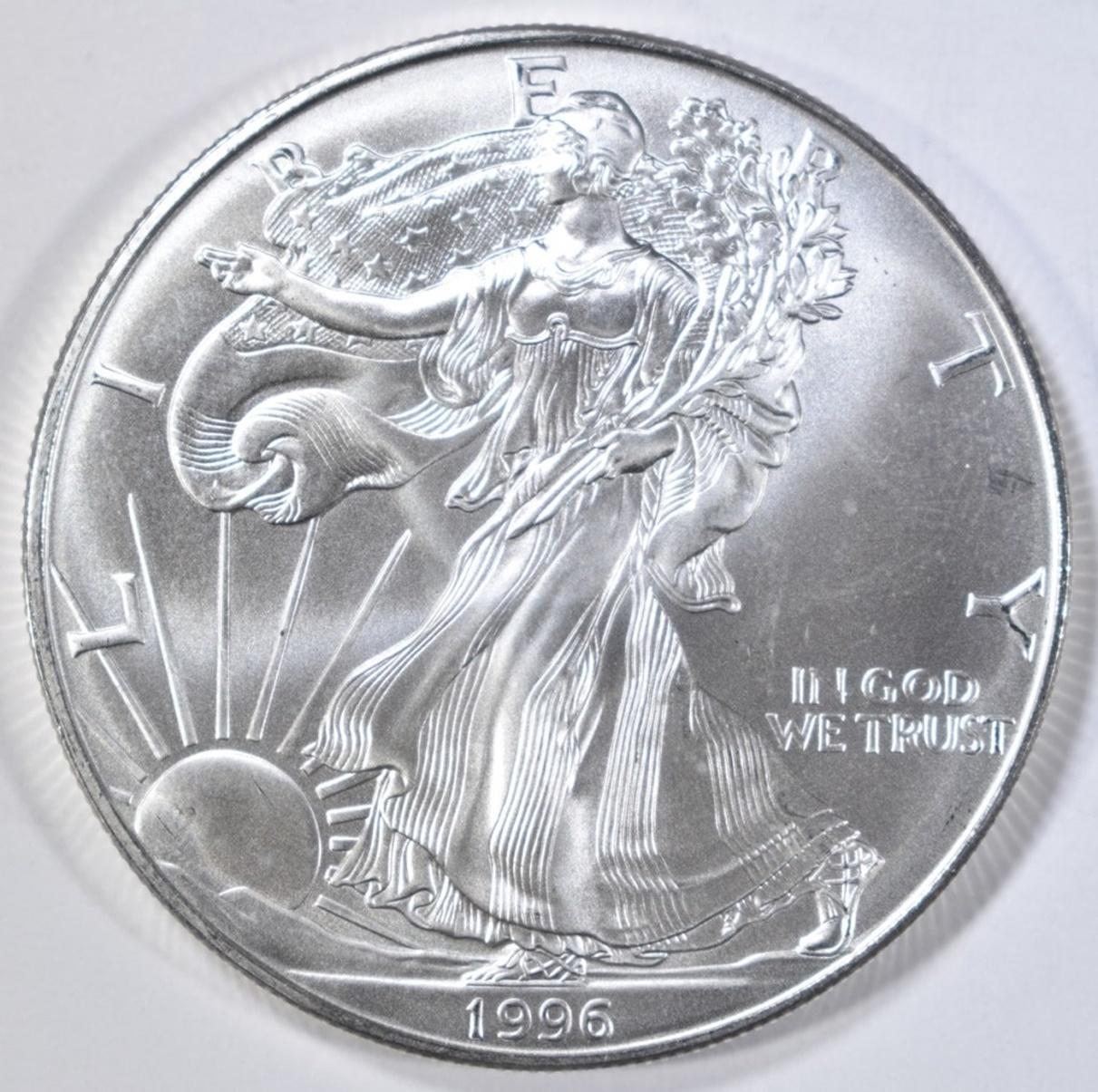 1996 BU AMERICAN SILVER EAGLE BETTER DATE