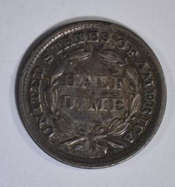 1858 SEATED HALF DIME  XF