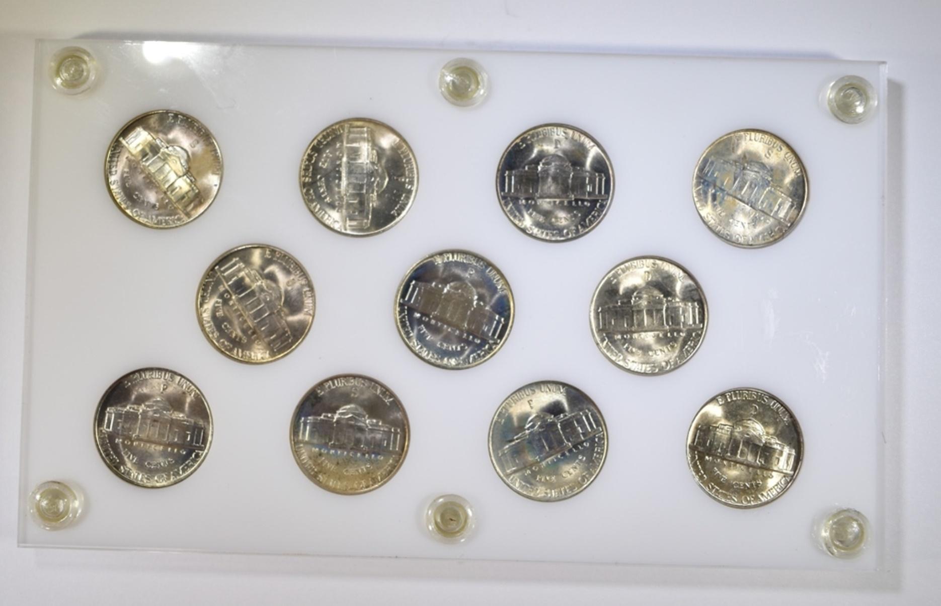 GEM BU WARTIME NICKELS IN CAPITOL HOLDER