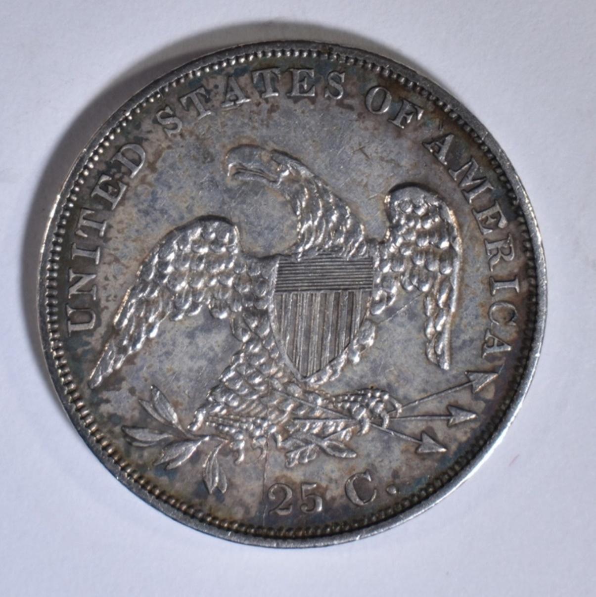 1836 BUST QUARTER  BU  OLD CLEANING