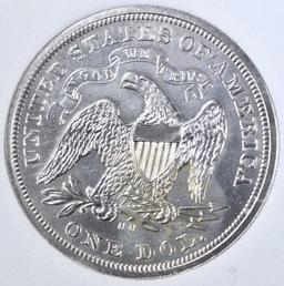 1872-CC SEATED DOLLAR NGP CH BU WHITE