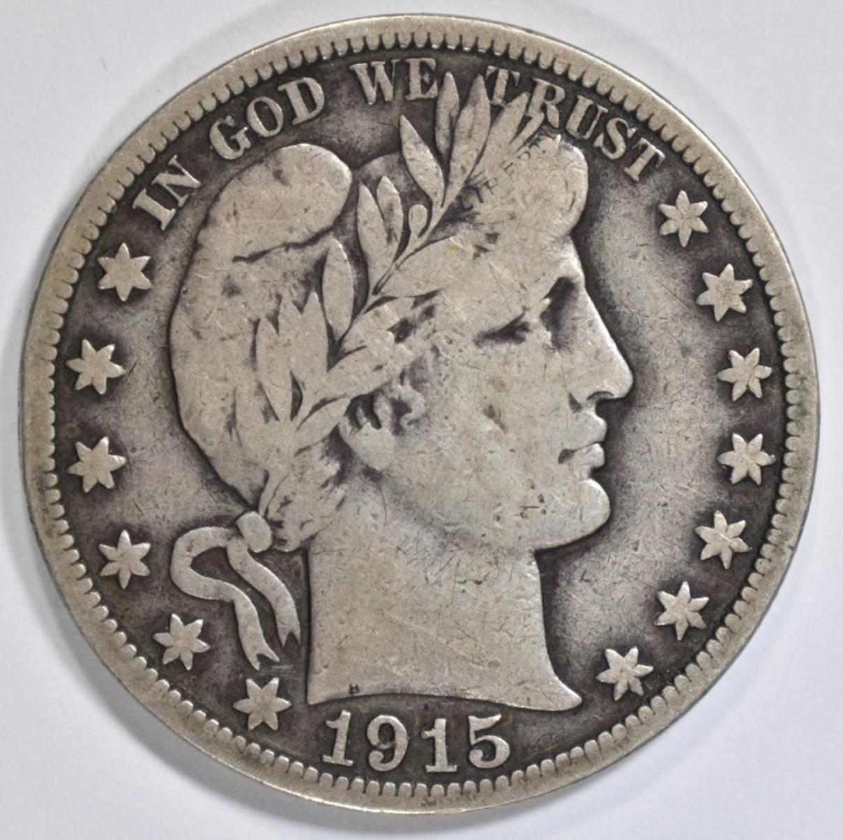 1915 BARBER HALF DOLLAR FINE