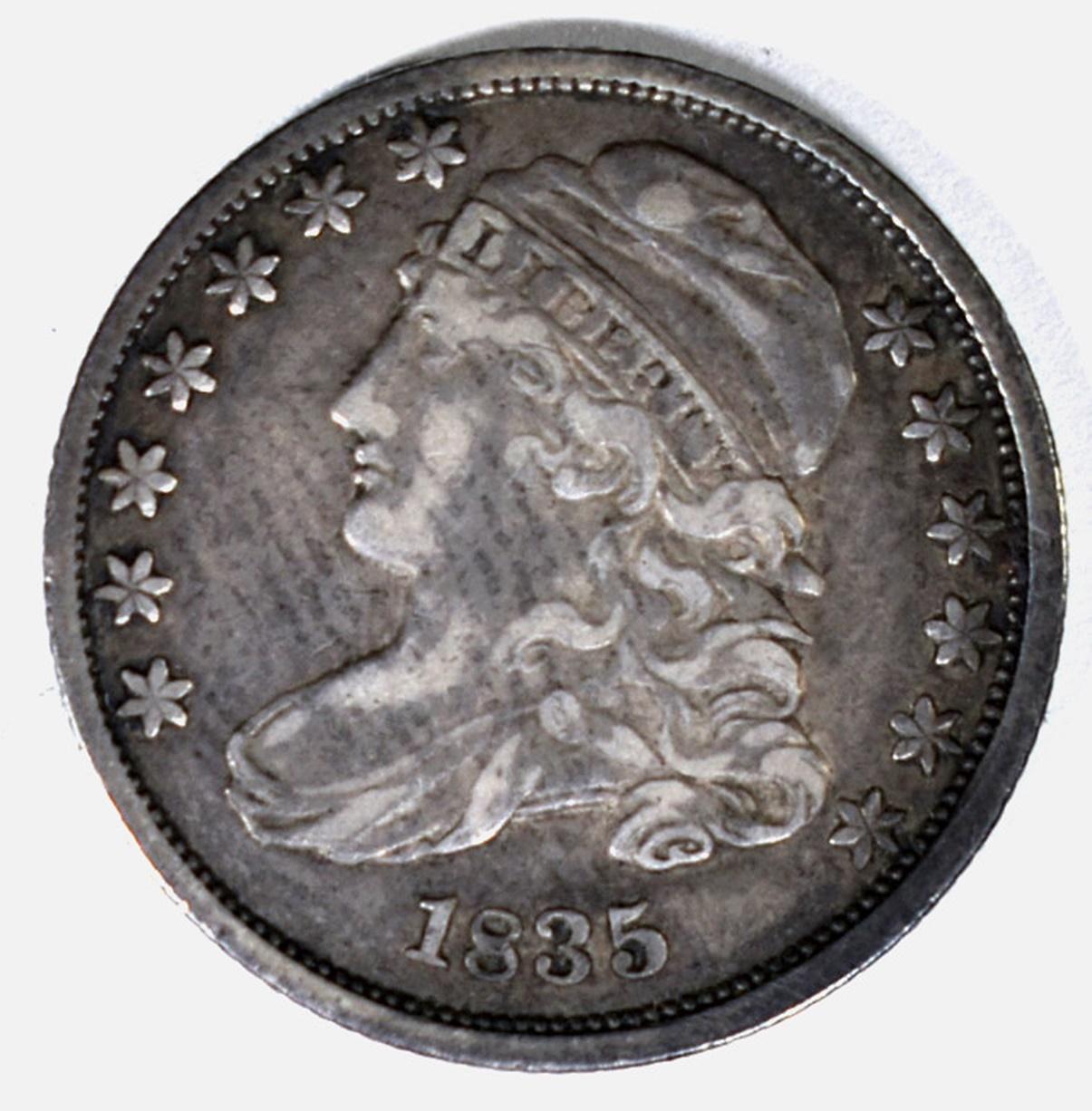 1835 BUST DIME VF/XF