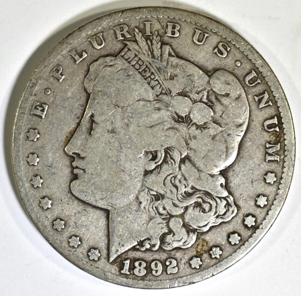 1892-CC MORGAN DOLLAR FINE