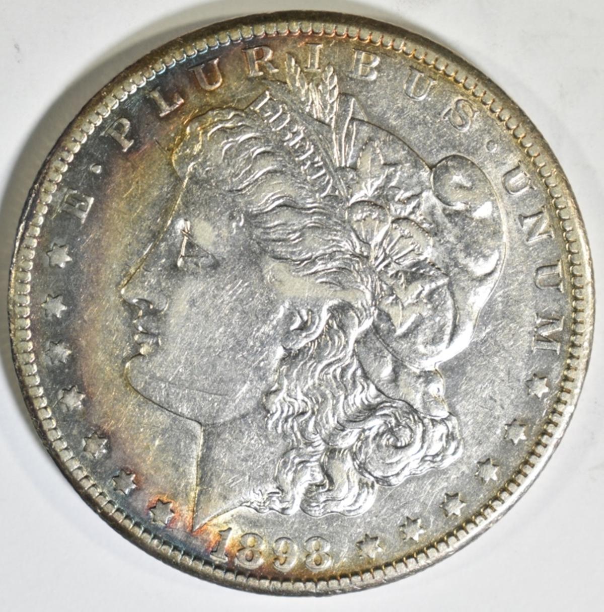 1898-S MORGAN DOLLAR CH AU COLOR