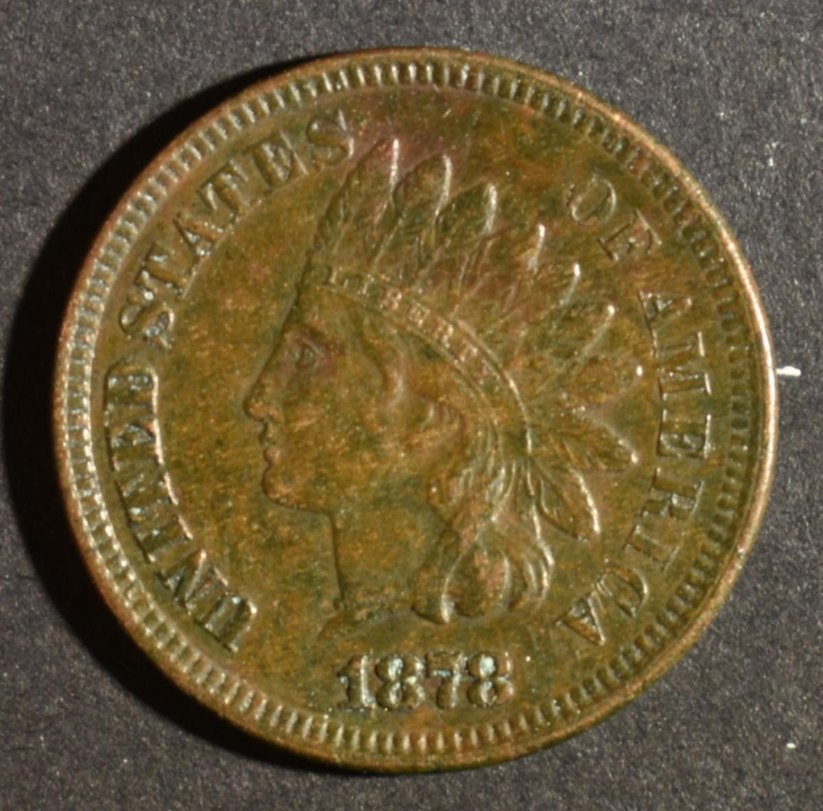 1878 INDIAN HEAD CENT XF/AU