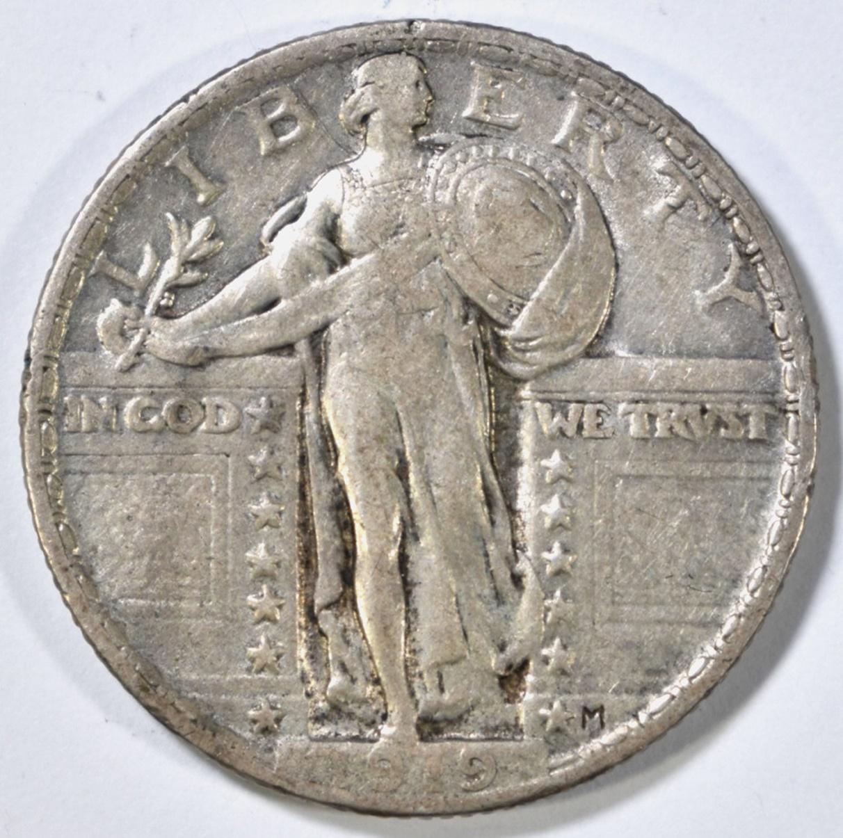 1919 STANDING LIBERTY QUARTER XF