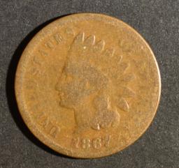 1867 INDIAN HEAD CENT VG