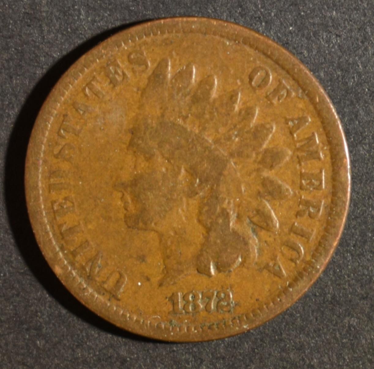 1872 INDIAN HEAD CENT G/VG