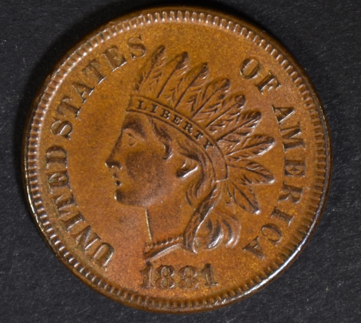 1881 INDIAN HEAD CENT GEM BU BN