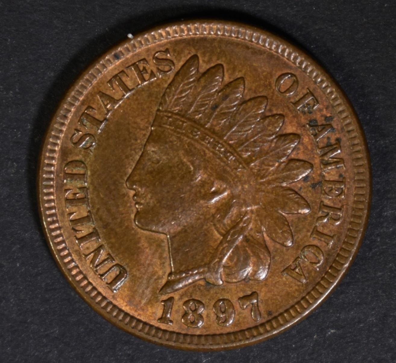 1897 INDIAN HEAD CENT GEM BU BN