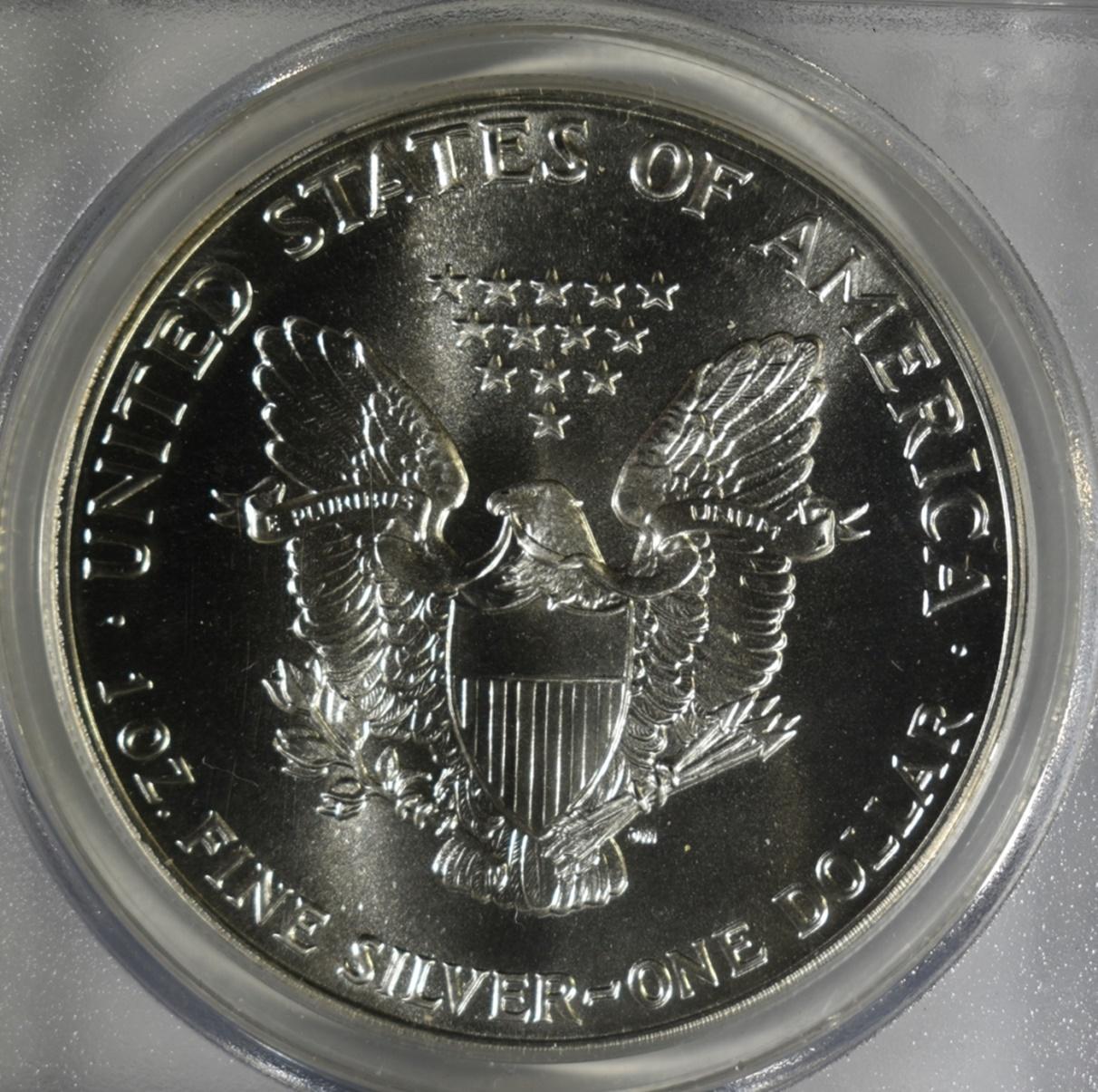 1989 AMERICAN SILVER EAGLE PCGS MS-69