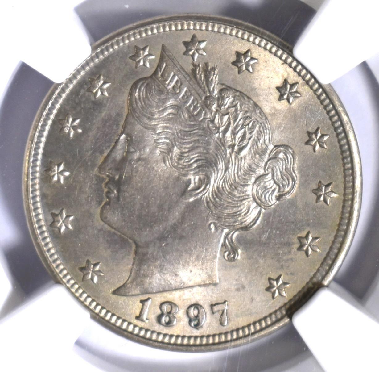 1897 LIBERTY NICKEL NGC MS-64