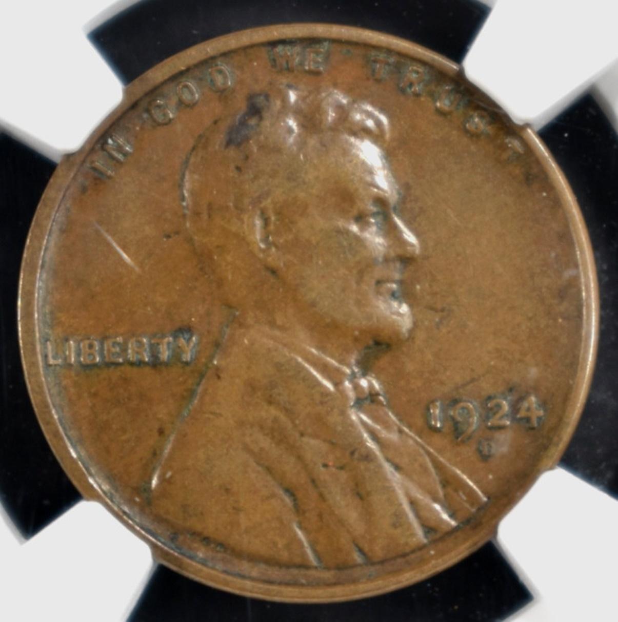 1924-D LINCOLN CENT NGC XF-40