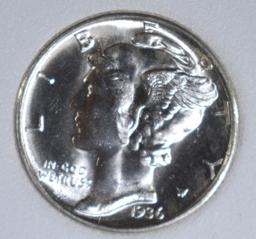 1936-D MERCURY DIME NGP SUPERB GEM BU