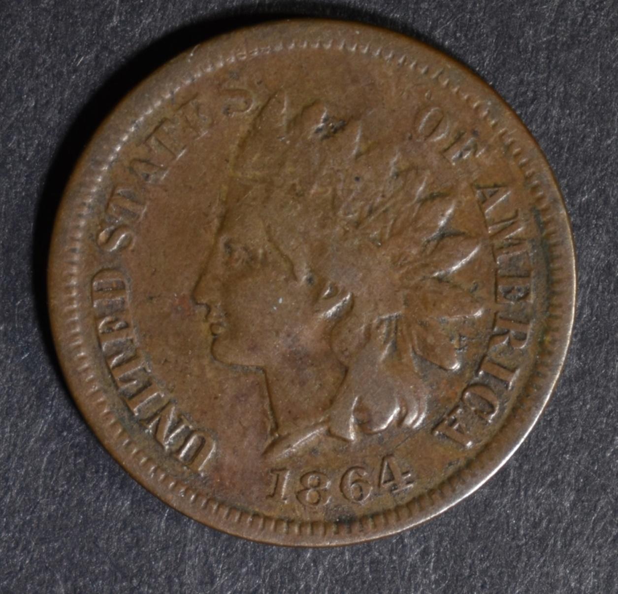 1864 L INDIAN HEAD CENT FINE