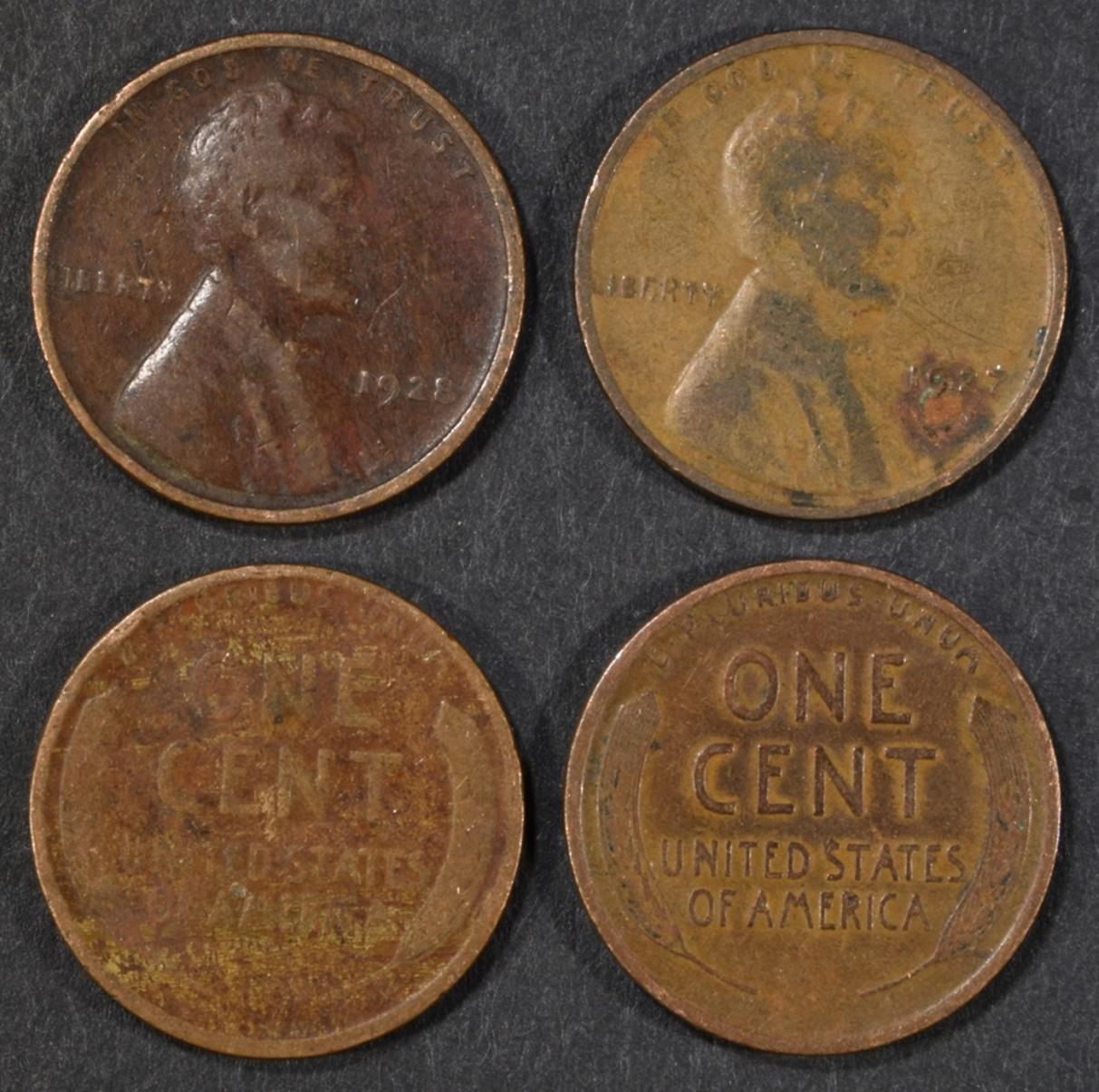 250-CIRC LINCOLN CENTS FROM THE 1920'S
