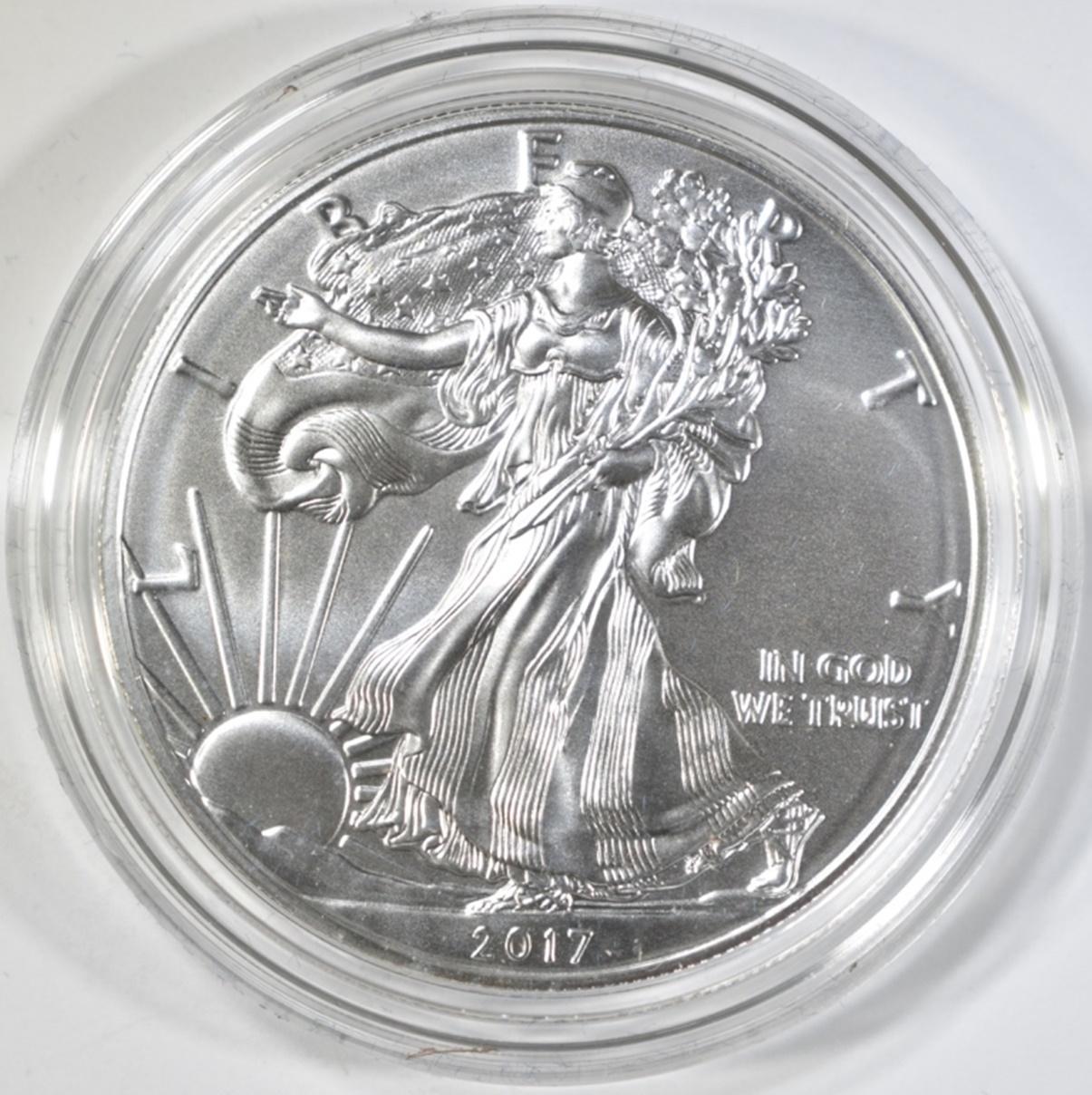 2017-W BURNISHED SILVER EAGLE