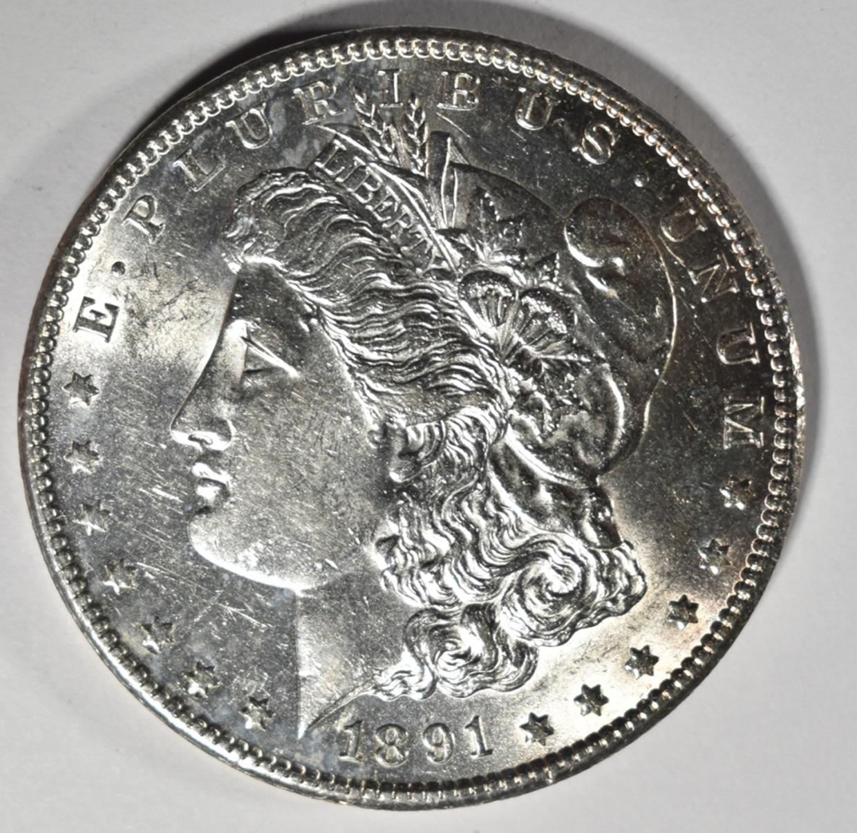 1891-S MORGAN DOLLAR CH BU