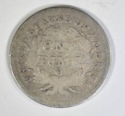 1838-O NO STARS SEATED LIBERTY DIME  VG