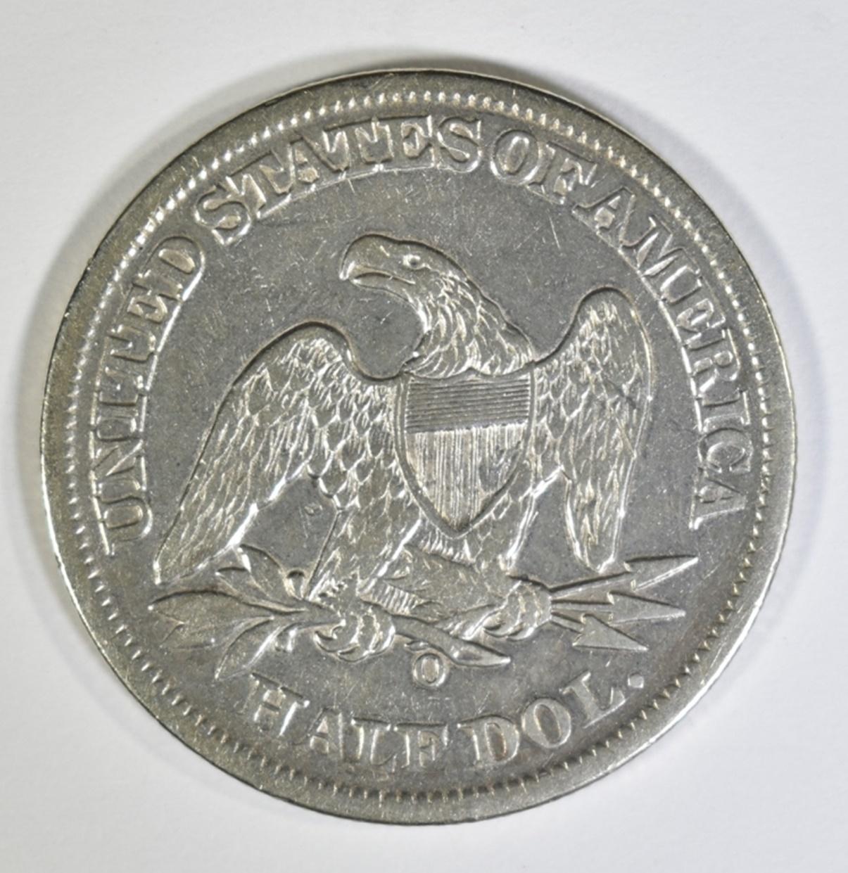 1858-O SEATED LIBERTY HALF DOLLAR  XF