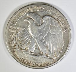 1938-D WALKING LIBERTY HALF DOLLAR  XF