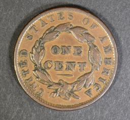 1837 LARGE CENT  VF