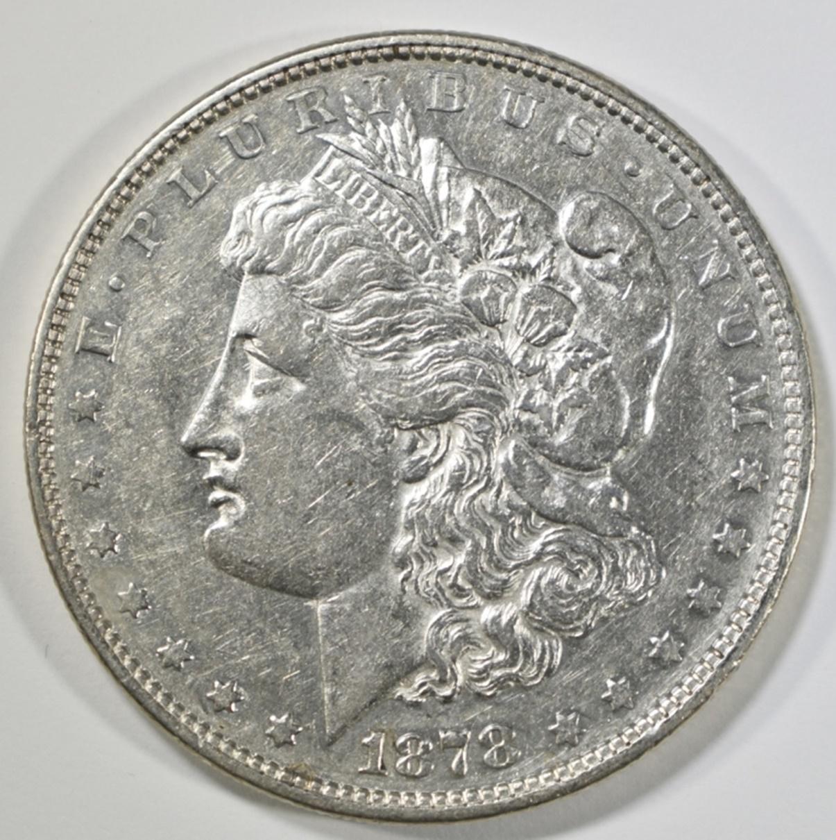 1878 8TF MORGAN DOLLAR AU