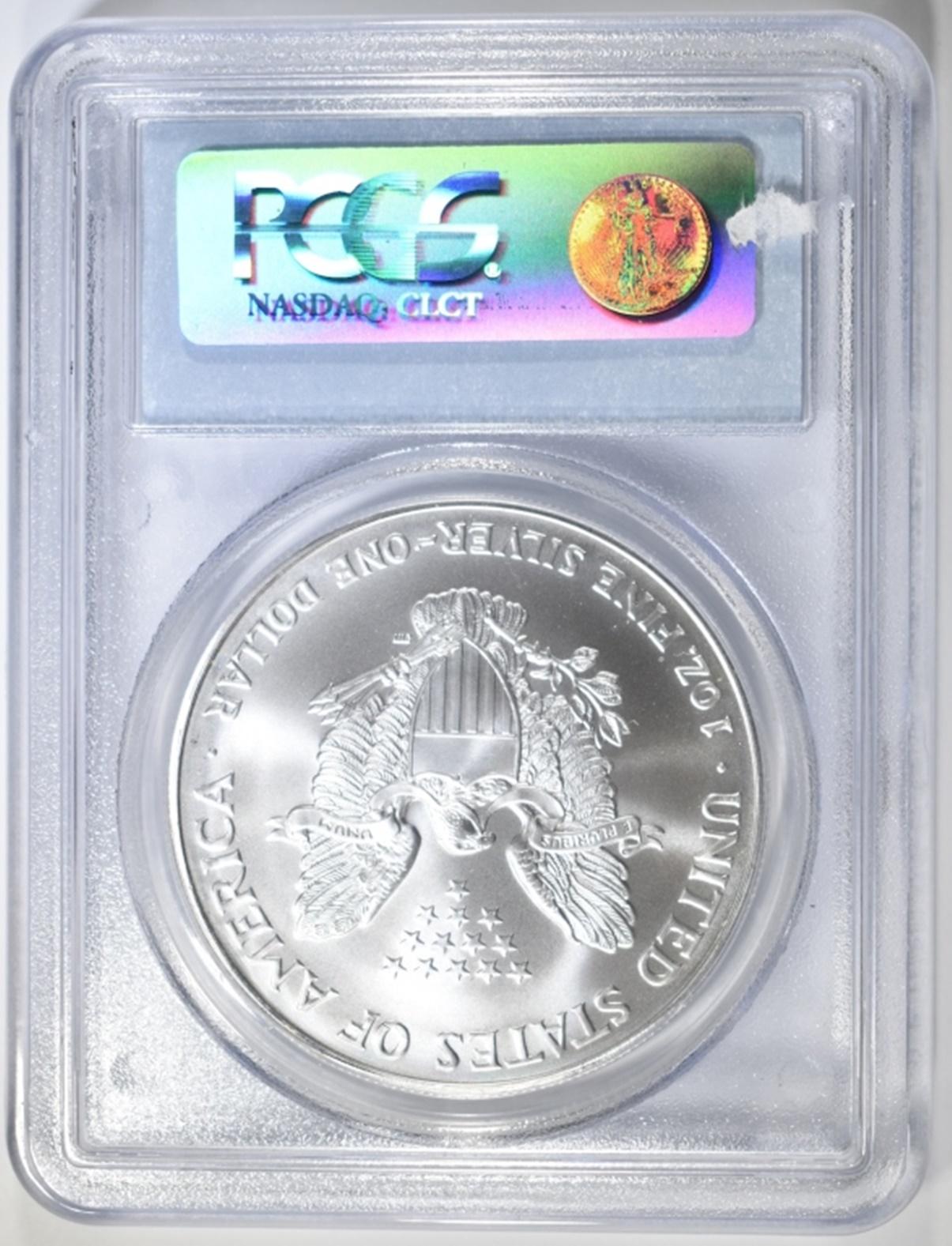 2002 AMERICAN SILVER EAGLE PCGS MS-69