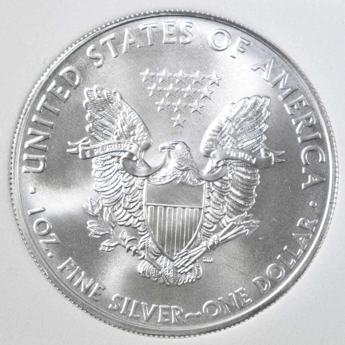 2009 AMERICAN SILVER EAGLE, TDCS PERFECT GEM BU