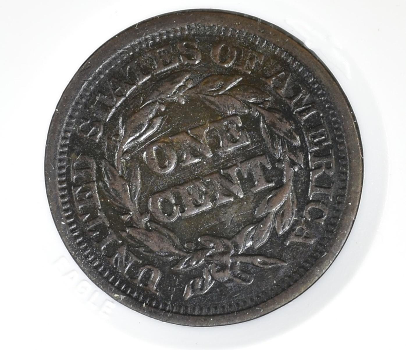 1850 LARGE CENT XF