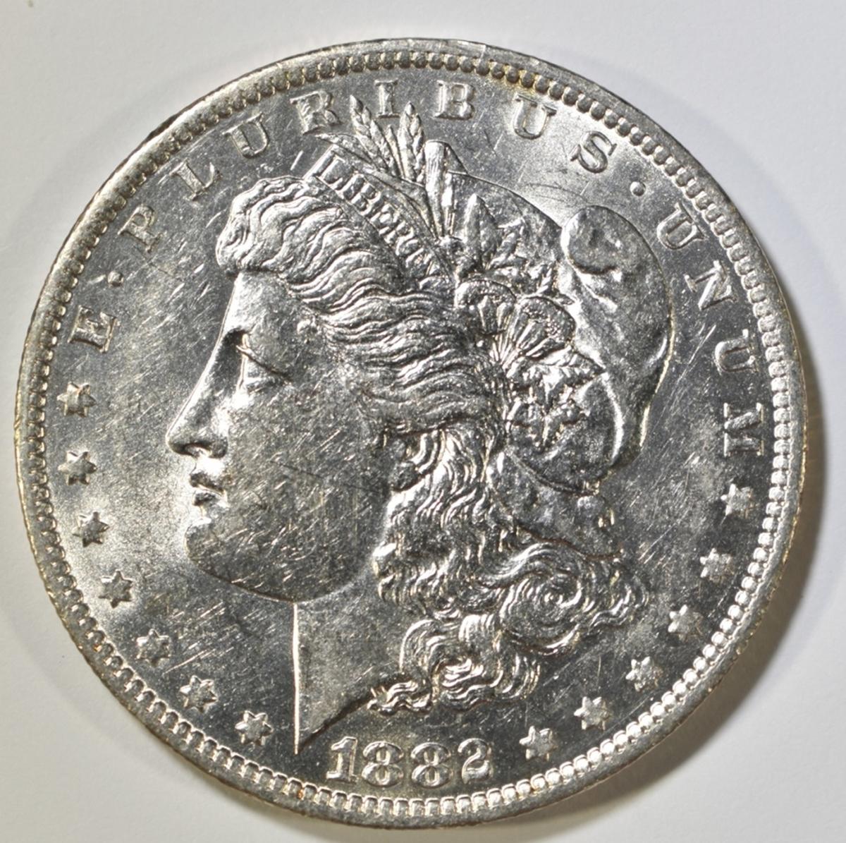 1882-O/S MORGAN DOLLAR AU