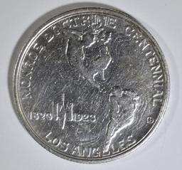 1923-S MONROE COMMEM HALF DOLLAR AU