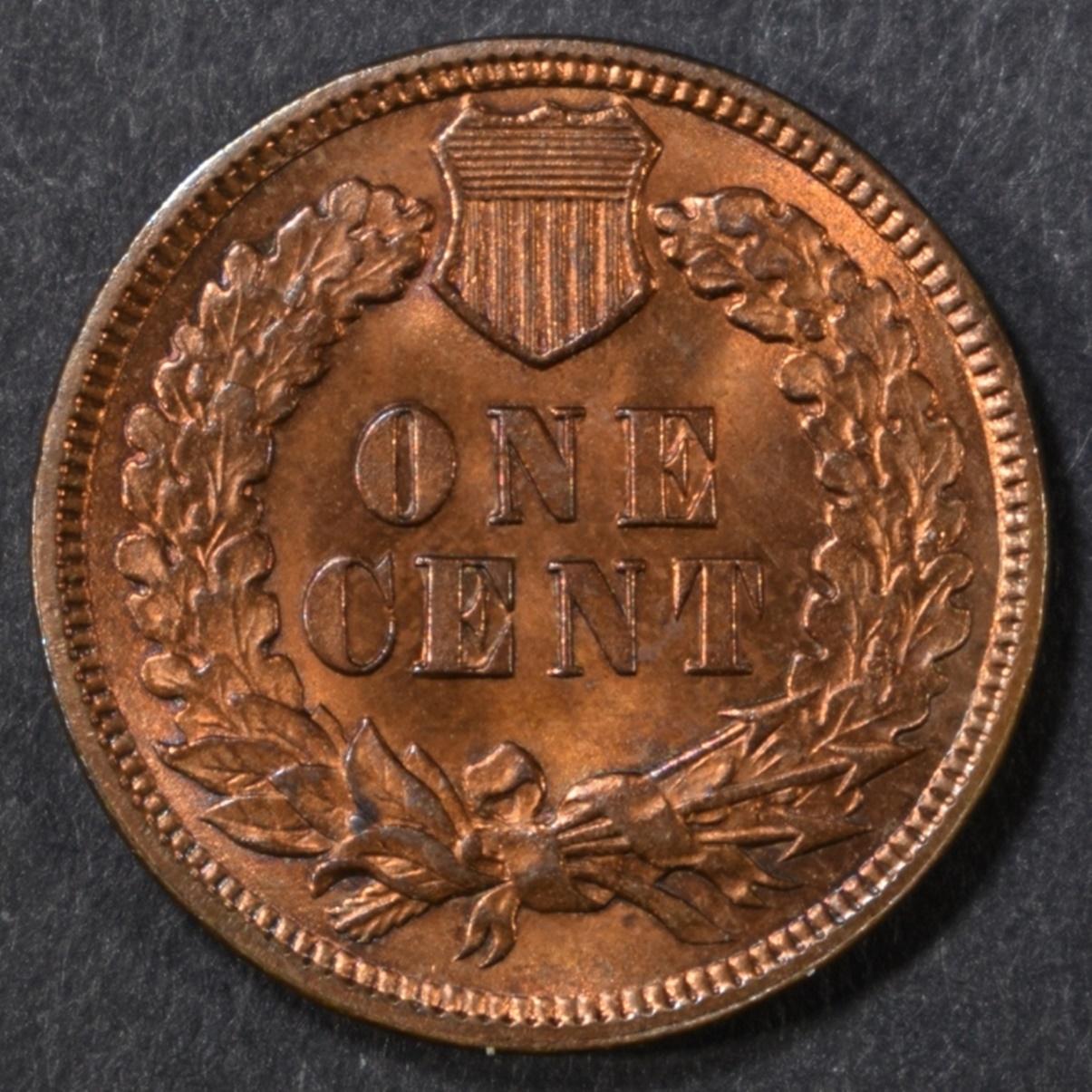 1893 INDIAN CENT CH/GEM BU RB