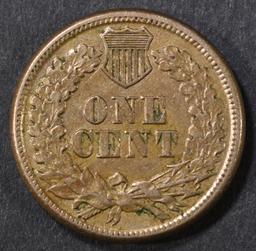 1860 INDIAN CENT AU/BU