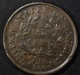 1803 HALF CENT XF/AU