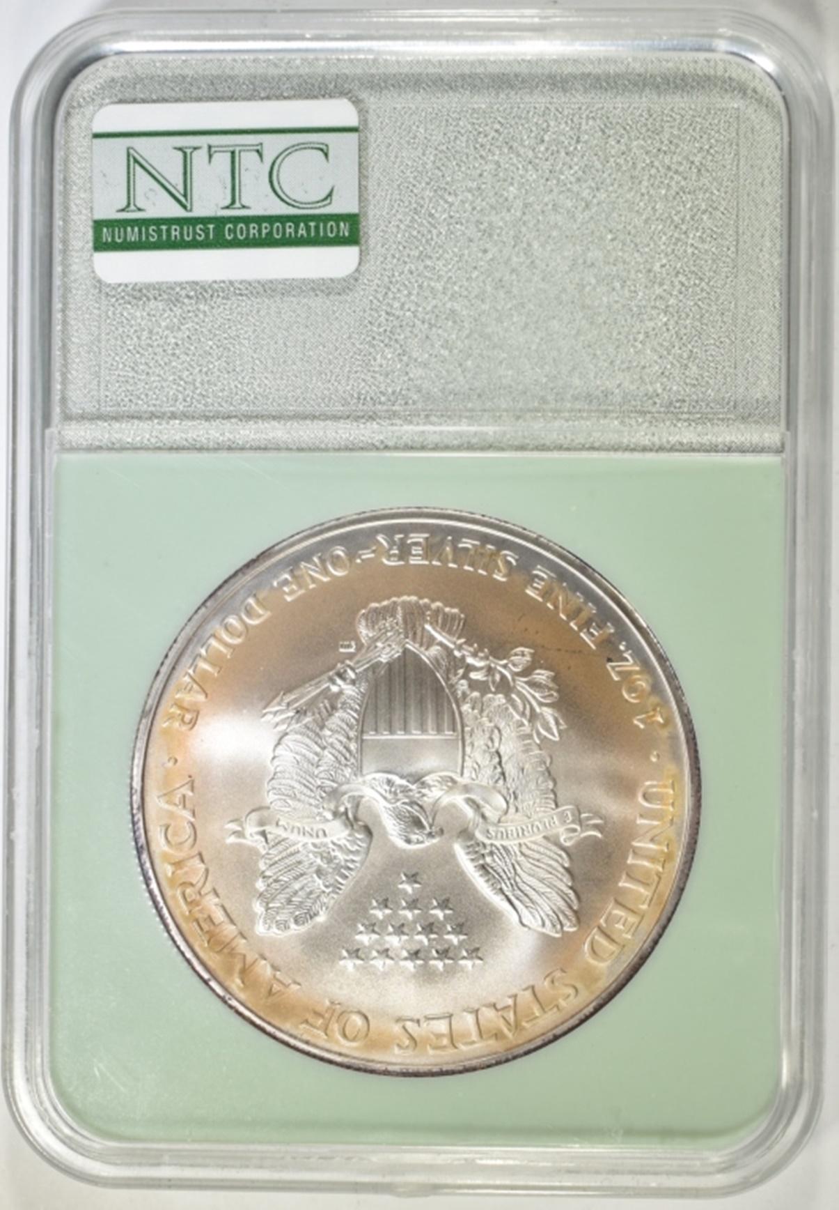 2005 SILVER EAGLE NTC PERFECT GEM BU