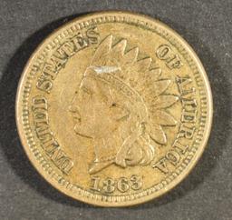 1863 INDIAN HEAD CENT XF