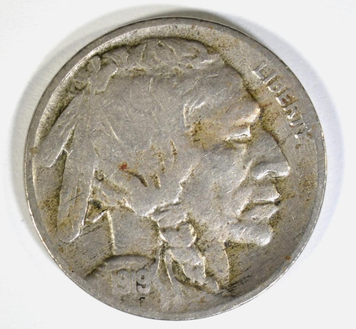 1919-D BUFFALO NICKEL  VF