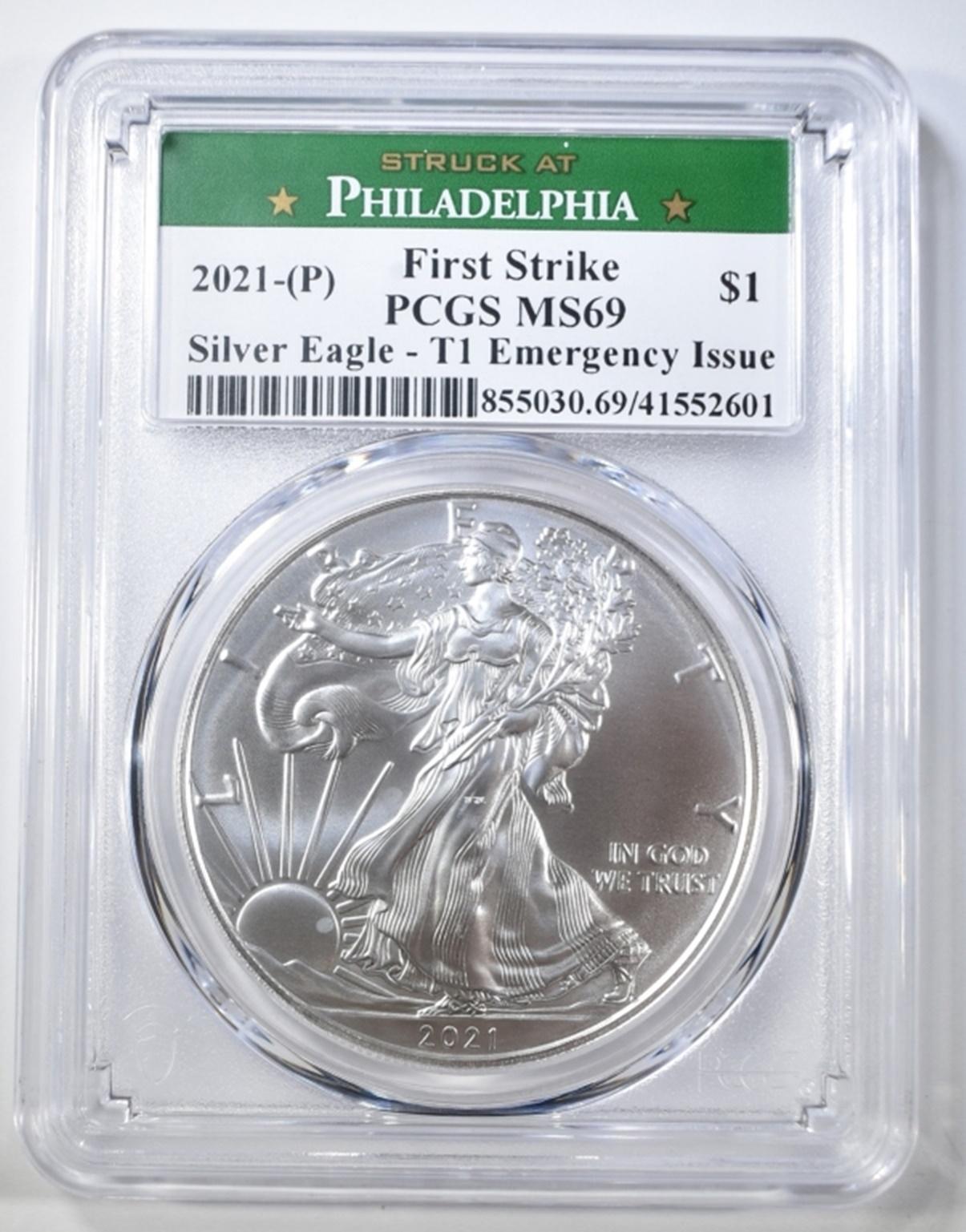 2021-(P) T-1 EMERG ASE PCGS MS-69 1st STRIKE