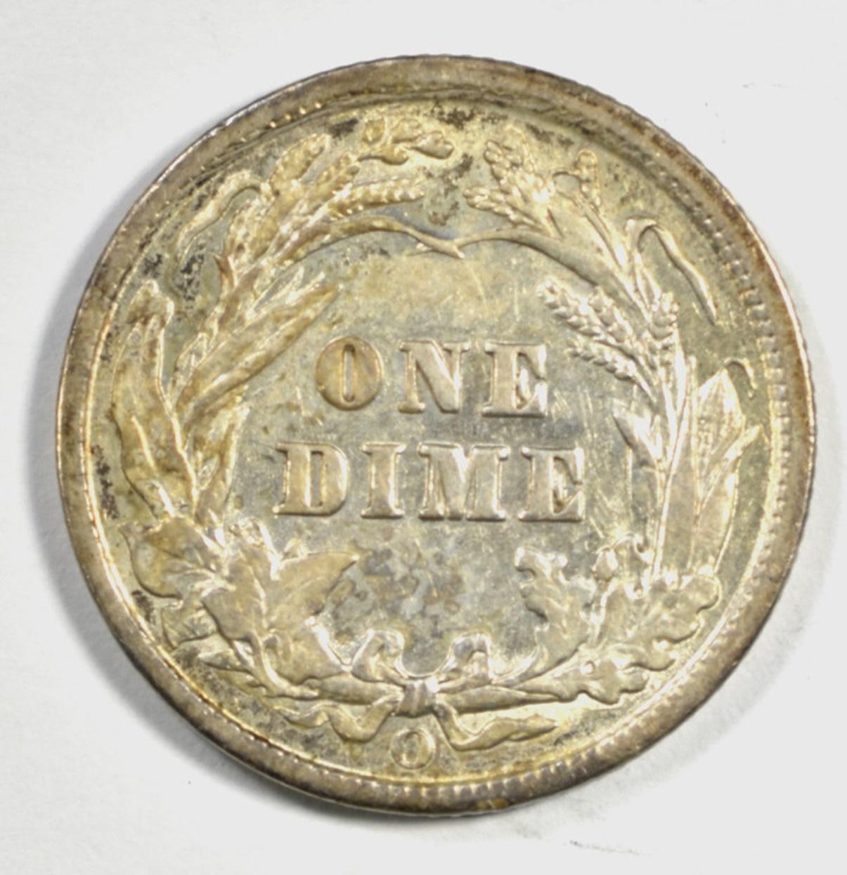 1907-O BARBER DIME AU