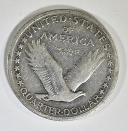 1917 T-1 STANDING LIBERTY QUARTER VF