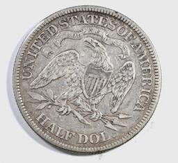 1870 SEATED LIBERTY HALF DOLLAR XF