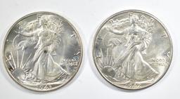 1942 GEM BU & 43 CH BU WALKING LIBERTY HALVES