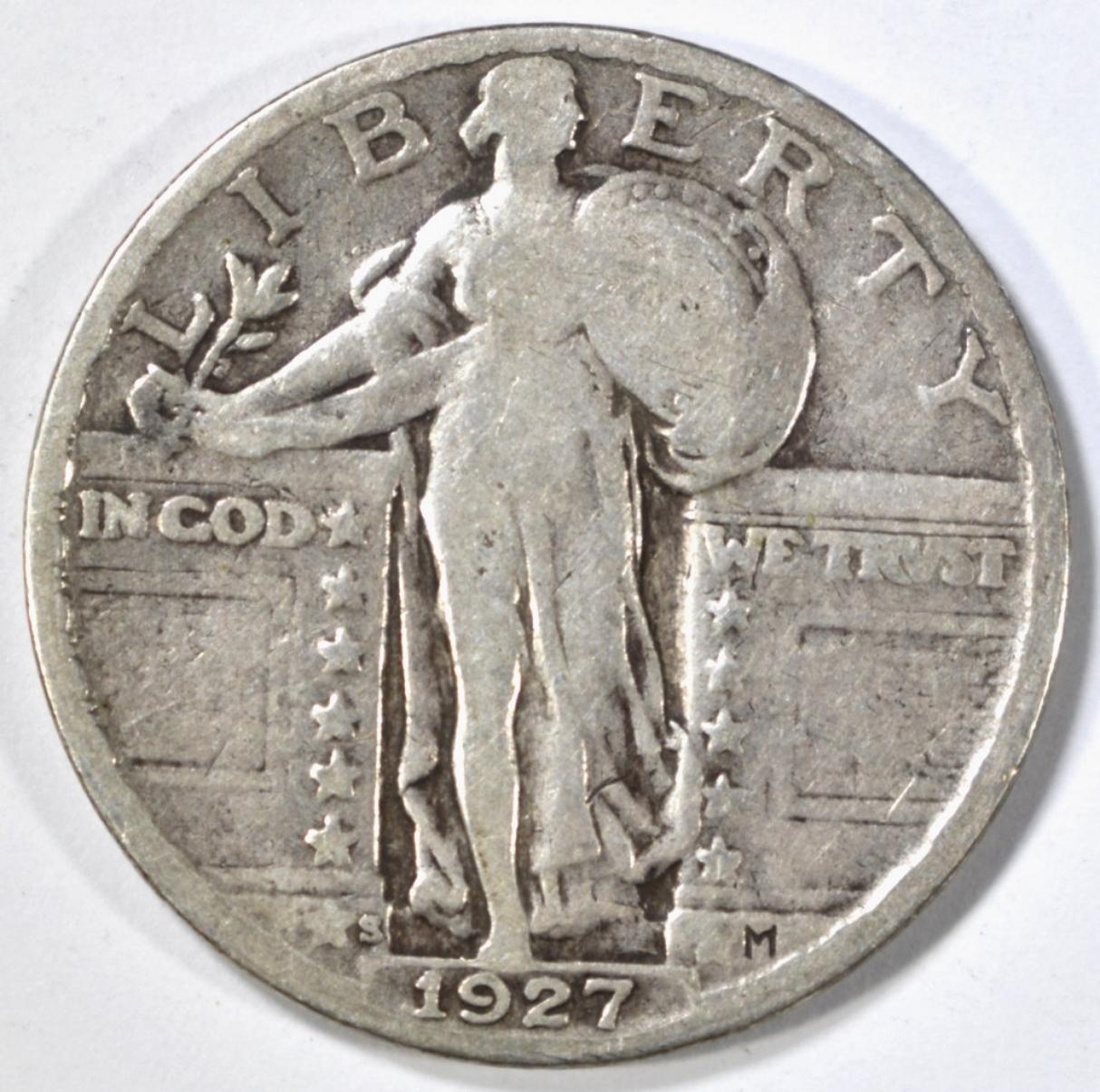 1927-S STANDING LIBERTY QUARTER FINE